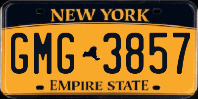 NY license plate GMG3857