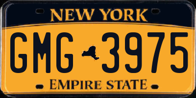 NY license plate GMG3975
