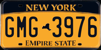 NY license plate GMG3976