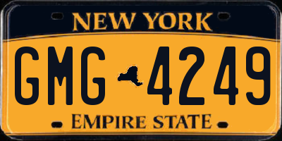 NY license plate GMG4249