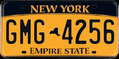 NY license plate GMG4256