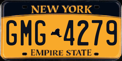 NY license plate GMG4279