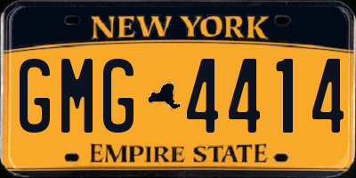 NY license plate GMG4414