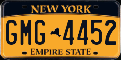 NY license plate GMG4452