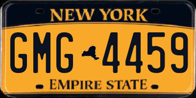 NY license plate GMG4459