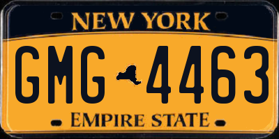 NY license plate GMG4463