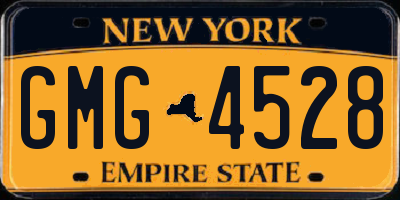 NY license plate GMG4528