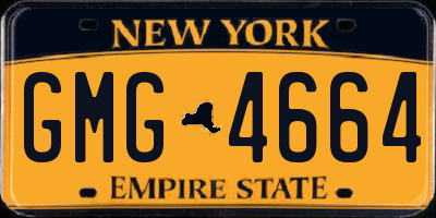 NY license plate GMG4664