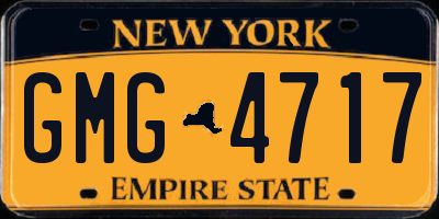 NY license plate GMG4717