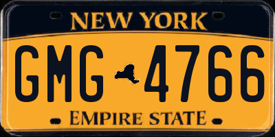 NY license plate GMG4766