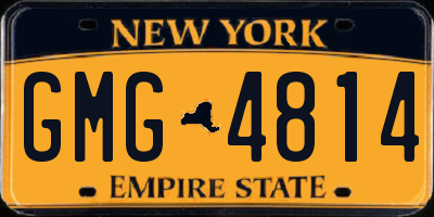NY license plate GMG4814