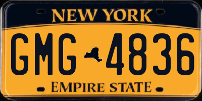 NY license plate GMG4836