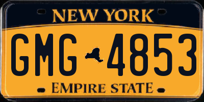 NY license plate GMG4853