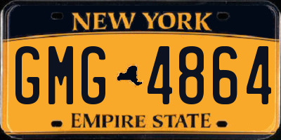 NY license plate GMG4864