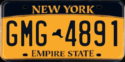NY license plate GMG4891
