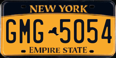 NY license plate GMG5054