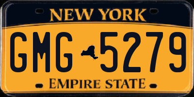 NY license plate GMG5279