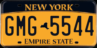 NY license plate GMG5544