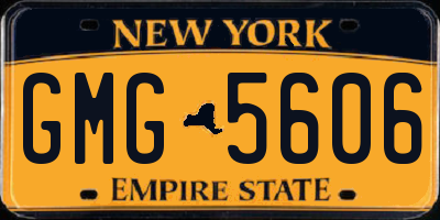 NY license plate GMG5606
