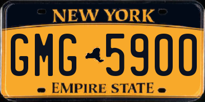 NY license plate GMG5900