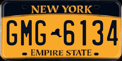 NY license plate GMG6134