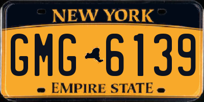 NY license plate GMG6139