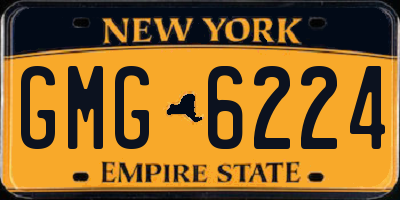 NY license plate GMG6224