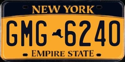 NY license plate GMG6240