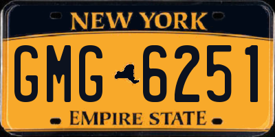 NY license plate GMG6251