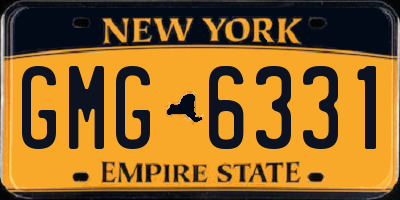 NY license plate GMG6331