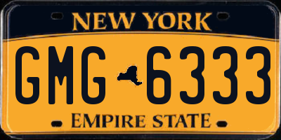 NY license plate GMG6333