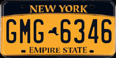 NY license plate GMG6346