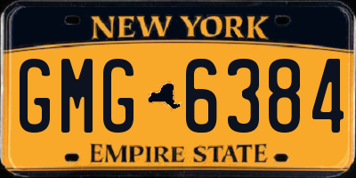 NY license plate GMG6384