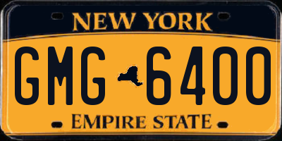 NY license plate GMG6400
