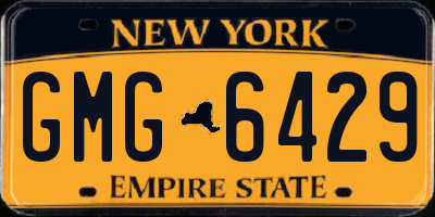 NY license plate GMG6429