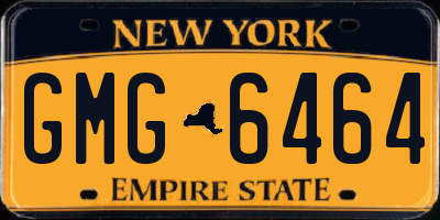 NY license plate GMG6464