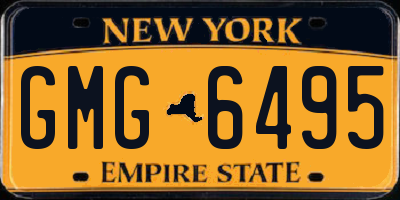 NY license plate GMG6495