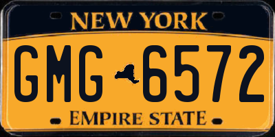 NY license plate GMG6572