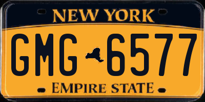 NY license plate GMG6577