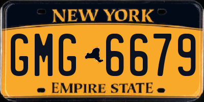 NY license plate GMG6679
