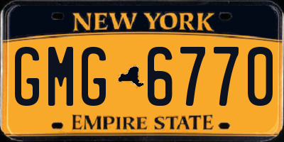 NY license plate GMG6770