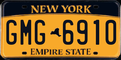 NY license plate GMG6910