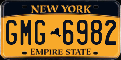 NY license plate GMG6982