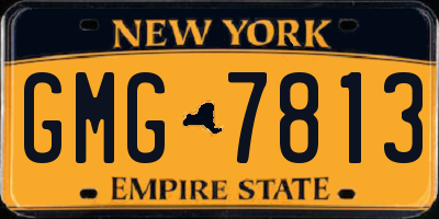 NY license plate GMG7813