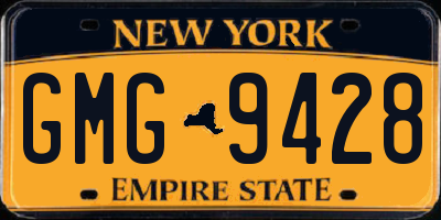 NY license plate GMG9428