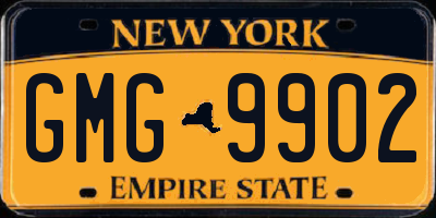 NY license plate GMG9902