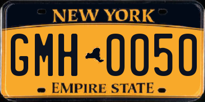 NY license plate GMH0050