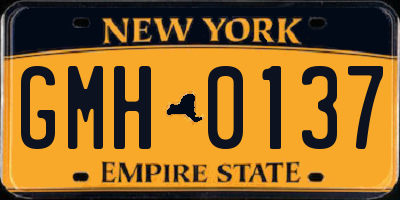 NY license plate GMH0137