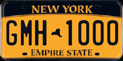 NY license plate GMH1000