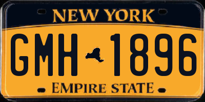 NY license plate GMH1896